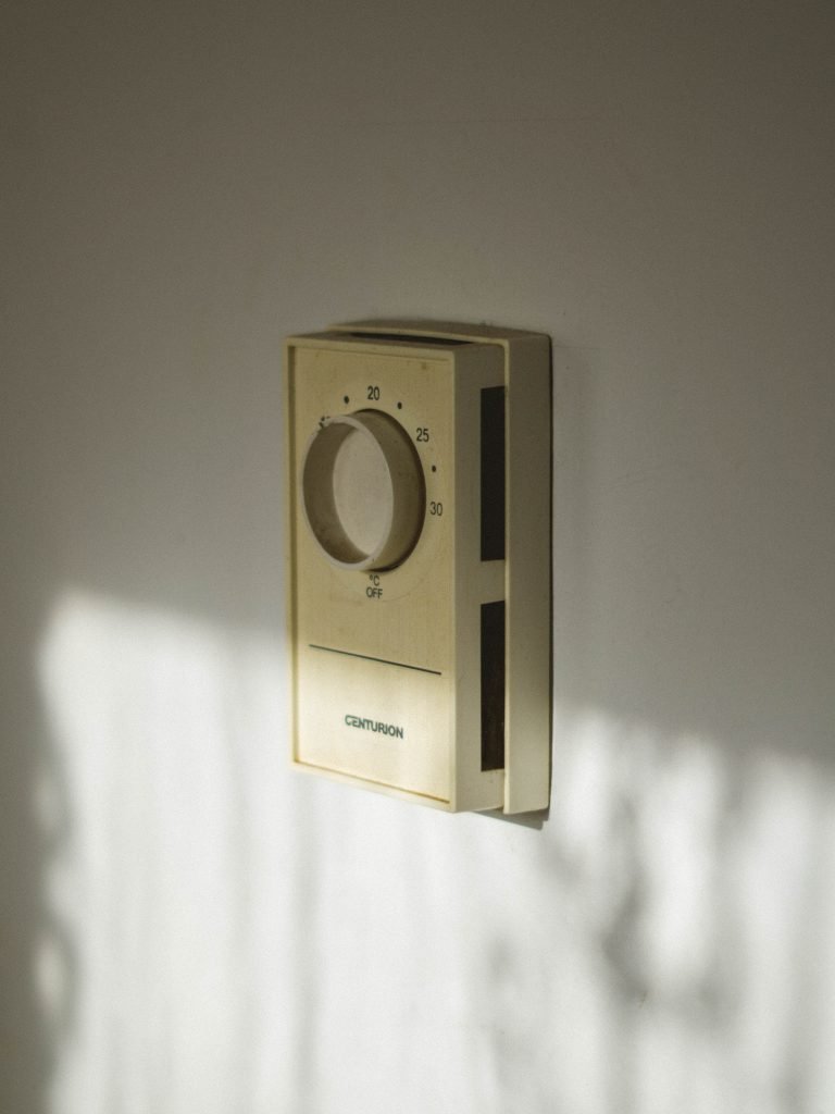 Old fashioned dial thermostat