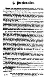 Image of the text of the Emancipation Proclamation